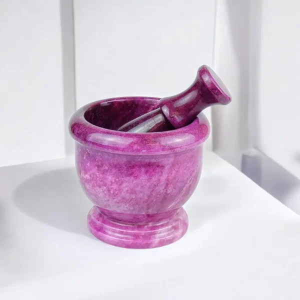 10 İthal Fuşya Renkli Havan