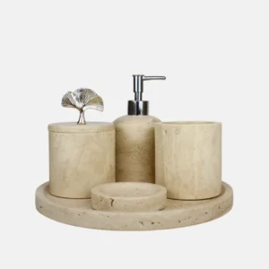 Traverten 5 Parça Banyo Seti