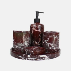 Rossa Levanto 5 Parça Mermer Banyo Seti