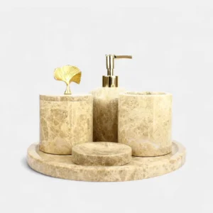 Emperador 5 Parça Mermer Banyo Seti