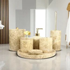 Emperador 7 Parça Mermer Banyo Seti