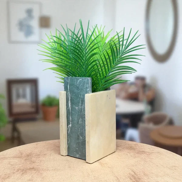 117-4 Verde Lux Traverten Yeşil Mermer Vazo