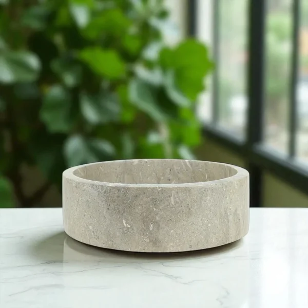 Rustik Yeşil Mermer Kase