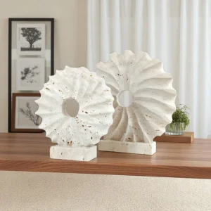 Pietra Traverten 2 Parça Obje Set