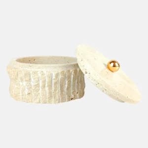 48 Aurenna Traverten Kapaklı Kase