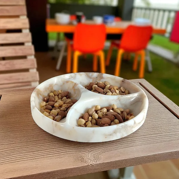 Linea Mermer 3 Bölmeli Çerezlik