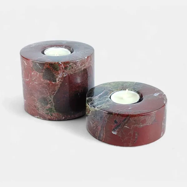 Rosso Levanto 2 Parça Mermer Mumluk Seti