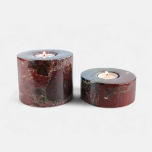 Rosso Levanto 2 Parça Mermer Mumluk Seti