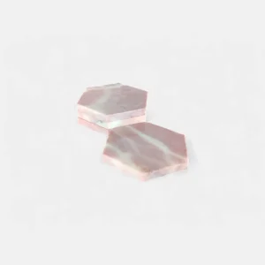 Rosa Lux Pembe Mermer Bardak Altlığı Seti