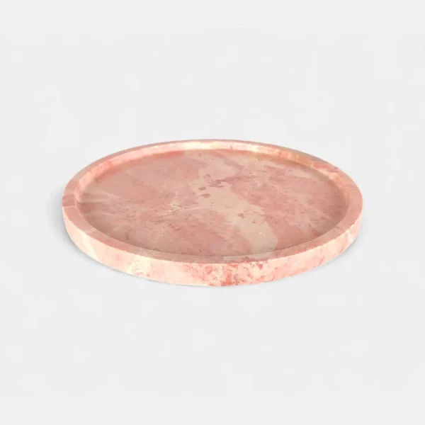 Rosa Lux Pembe Mermer Tepsi