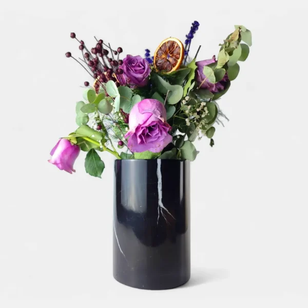 Nero Lux Siyah Mermer Vazo