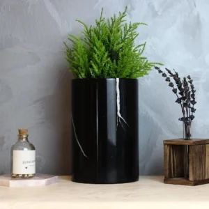 Nero Lux Siyah Mermer Vazo