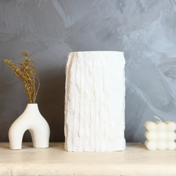 83 Elegance Bianco Mermer Vazo