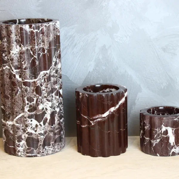 Wave Rosso Levanto 3 Parça Vazo Set