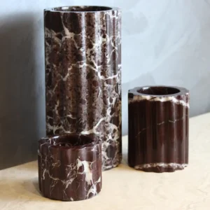 Wave Rosso Levanto 3 Parça Vazo Set