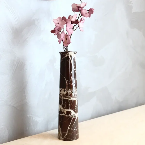 Rosso Levanto Mermer Vazo