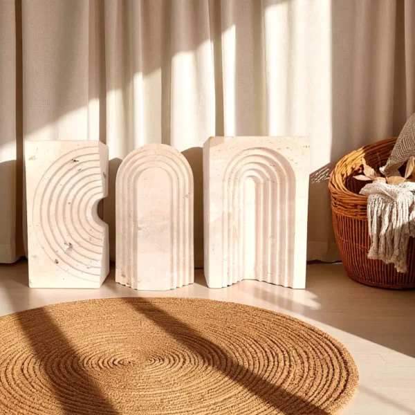 Mermerita Traverten Obje Seti